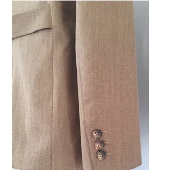 LOFT Wool Blend Taupe w/ Brown Velvet Collar - Picture 5 of 8